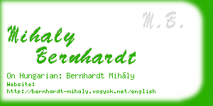 mihaly bernhardt business card