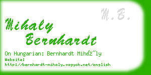 mihaly bernhardt business card